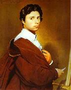Jean Auguste Dominique Ingres Self portrait at age 24 Sweden oil painting artist